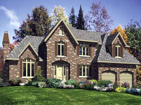Victorian House Plan 48122 with 4 Beds, 3 Baths, 2 Car Garage Elevation