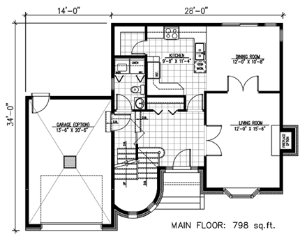 Victorian House Plan 48135 with 3 Beds, 2 Baths, 1 Car Garage First Level Plan