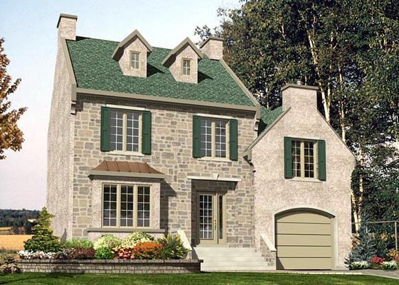 Traditional House Plan 48211 with 3 Beds, 2 Baths, 1 Car Garage Elevation