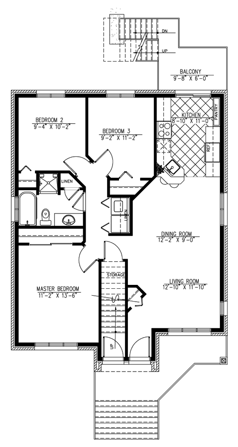 European Multi-Family Plan 48213 with 9 Beds, 3 Baths Level One