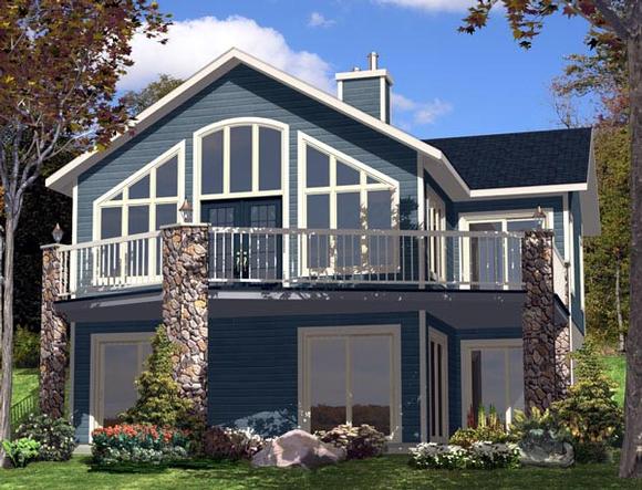 House Plan 48295 with 3 Beds, 2 Baths, 1 Car Garage Elevation