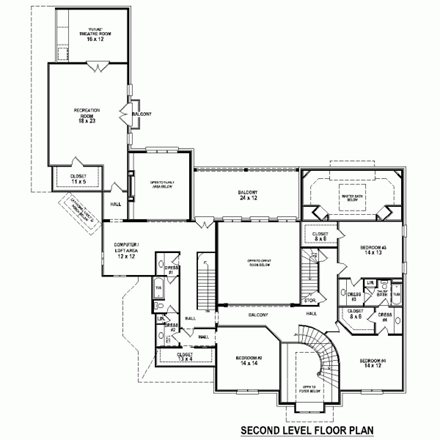 House Plan 48309 - European Style with 5599 Sq Ft, 4 Bed, 3 Bath,