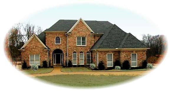 European House Plan 48562 with 3 Beds, 4 Baths, 3 Car Garage Elevation