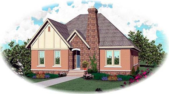 Craftsman House Plan 48571 with 3 Beds, 2 Baths, 2 Car Garage Elevation