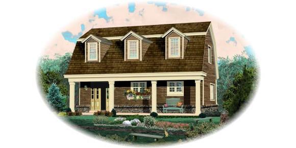 Country House Plan 48765 with 3 Beds, 3 Baths, 2 Car Garage Elevation