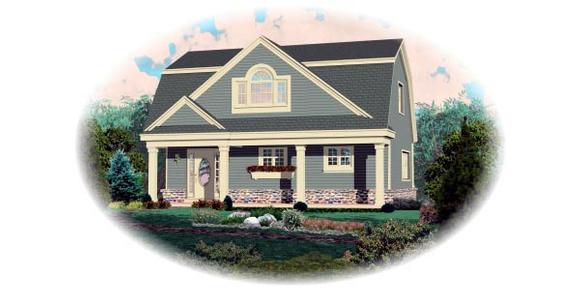 Country House Plan 48766 with 4 Beds, 3 Baths, 2 Car Garage Elevation