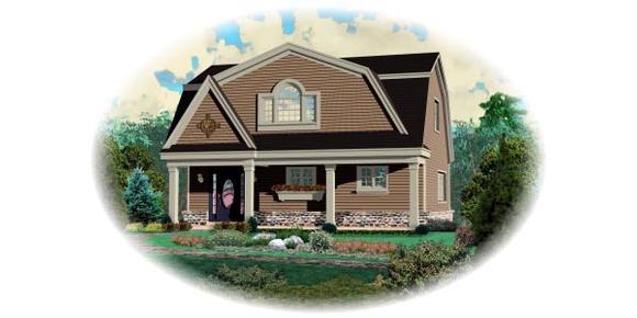 Country House Plan 48767 with 3 Beds, 3 Baths, 2 Car Garage Elevation
