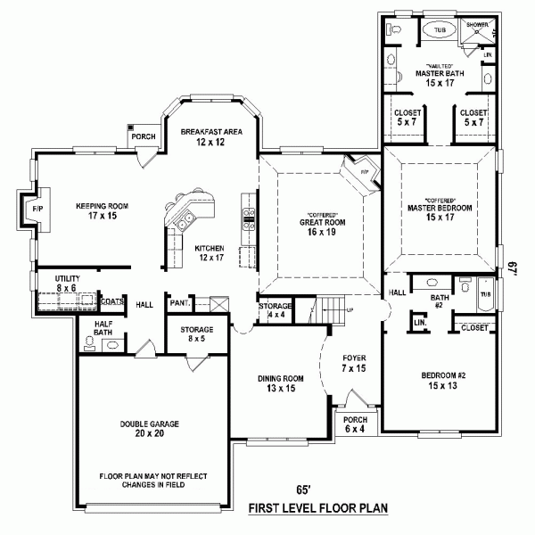 House Plan 48780 - Traditional Style with 3563 Sq Ft, 4 Bed, 3 Ba