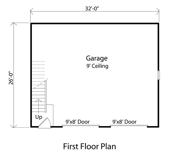 Farmhouse 2 Car Garage Plan 49024 Level One
