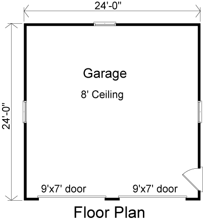 Traditional 2 Car Garage Plan 49050 First Level Plan