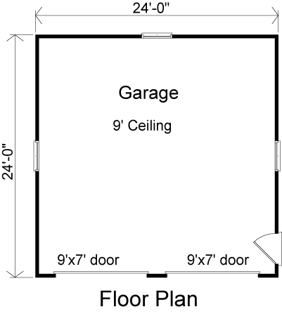 Traditional 2 Car Garage Plan 49051 First Level Plan
