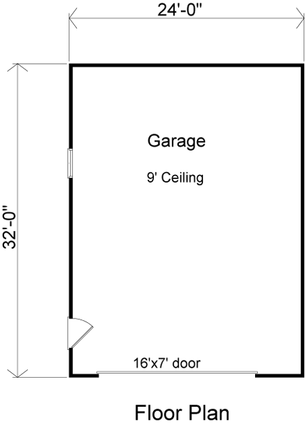 2 Car Garage Plan 49067 First Level Plan
