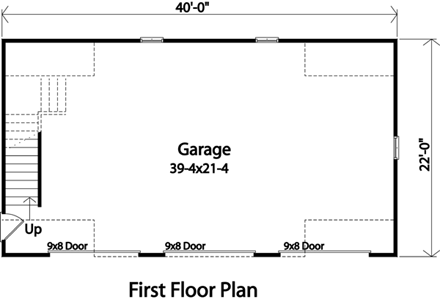 3 Car Garage Plan 49186 First Level Plan