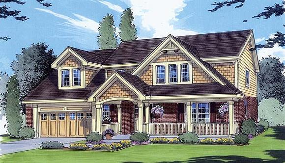 Bungalow, Country House Plan 50006 with 4 Beds, 3 Baths, 2 Car Garage Elevation