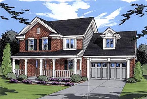 Country House Plan 50017 with 3 Beds, 3 Baths, 2 Car Garage Elevation