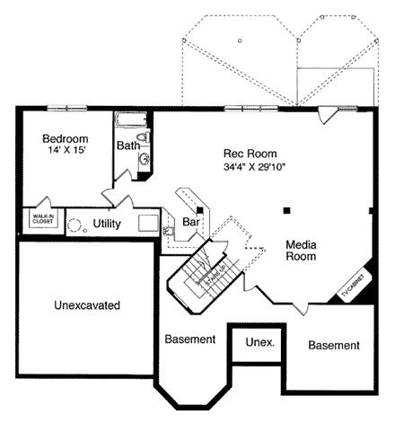 European, Victorian House Plan 50027 with 3 Beds, 3 Baths, 2 Car Garage Second Level Plan