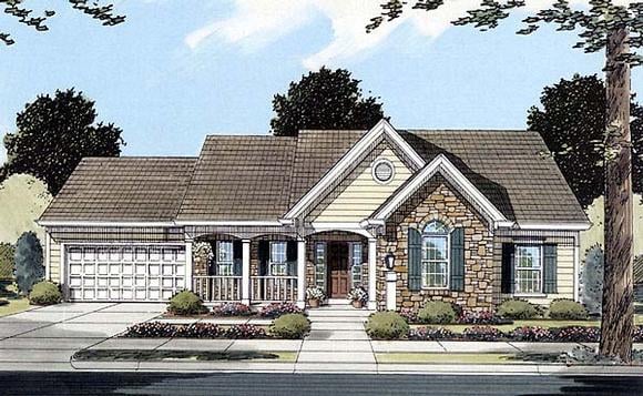 Country House Plan 50081 with 3 Beds, 2 Baths, 2 Car Garage Elevation