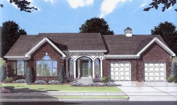 Ranch House Plan 50104 with 3 Beds, 2 Baths, 2 Car Garage Elevation