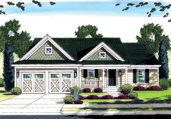 House Plan 50137 with 3 Beds, 2 Baths, 2 Car Garage Elevation