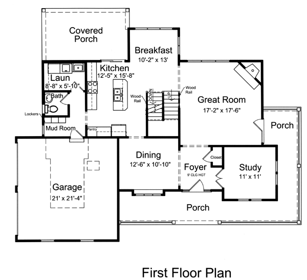 House Plan 50192 - Traditional Style with 2478 Sq Ft, 4 Bed, 2 Ba