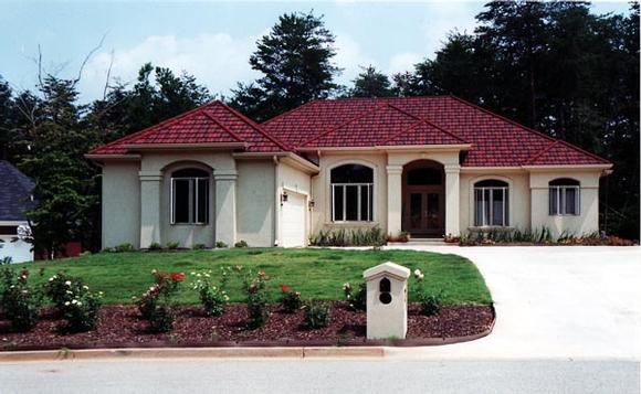 Mediterranean House Plan 50219 with 3 Beds, 2 Baths, 2 Car Garage Elevation