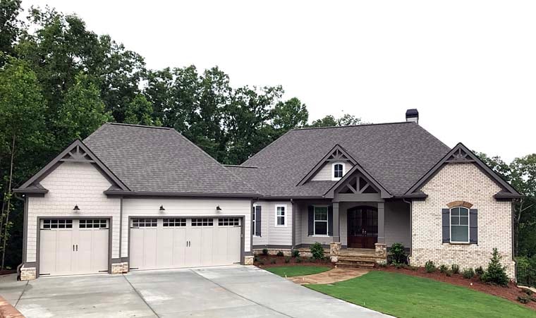 Cottage, Country, Craftsman, Traditional House Plan 50268 with 4 Beds, 4 Baths, 3 Car Garage Elevation