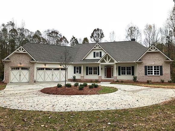 Country, Craftsman, Southern House Plan 50273 with 4 Beds, 3 Baths, 3 Car Garage Elevation
