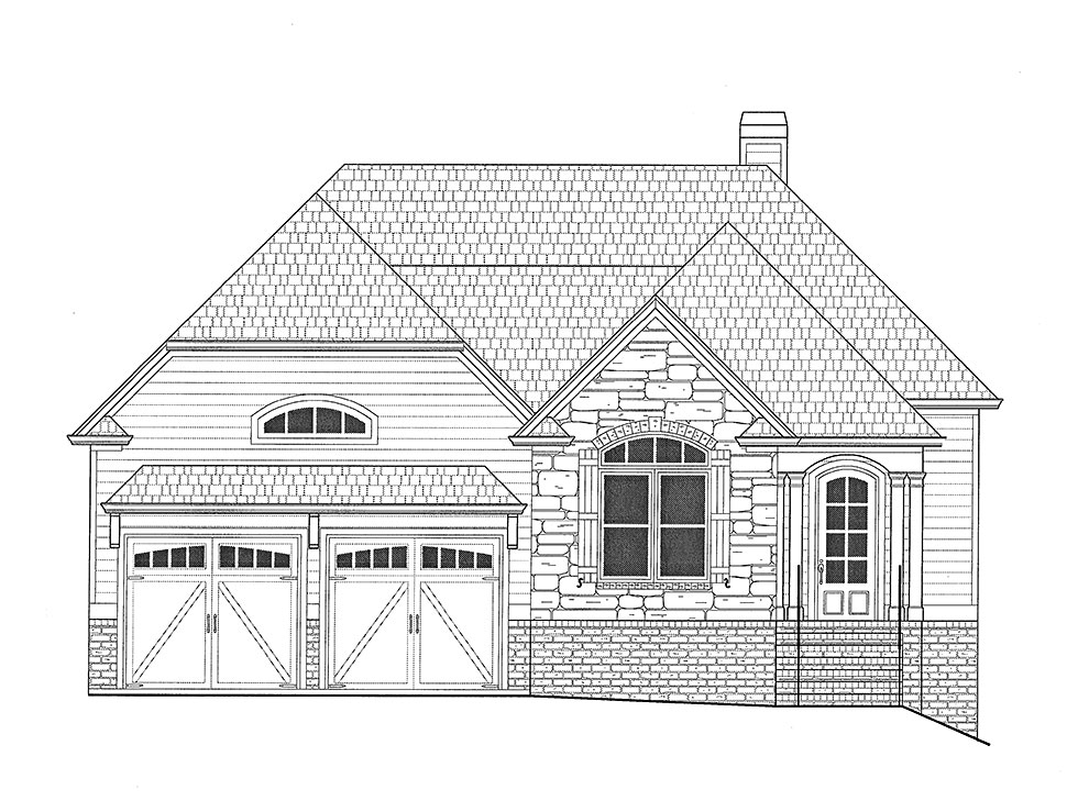 Traditional Plan with 3250 Sq. Ft., 3 Bedrooms, 4 Bathrooms, 2 Car Garage Picture 23