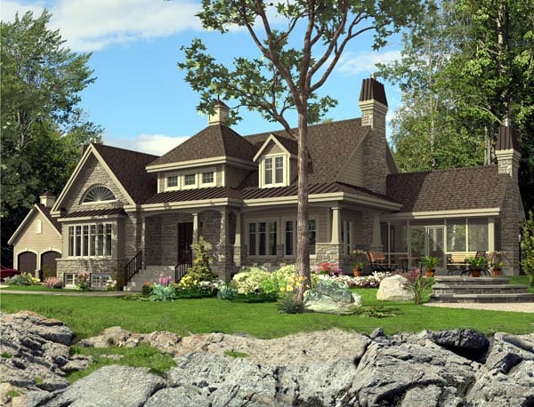 Colonial House Plan 50313 with 3 Beds, 3 Baths Elevation