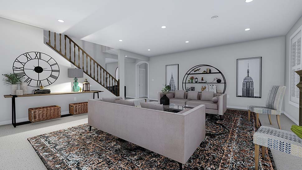 Plan with 3859 Sq. Ft., 5 Bedrooms, 4 Bathrooms, 3 Car Garage Picture 10