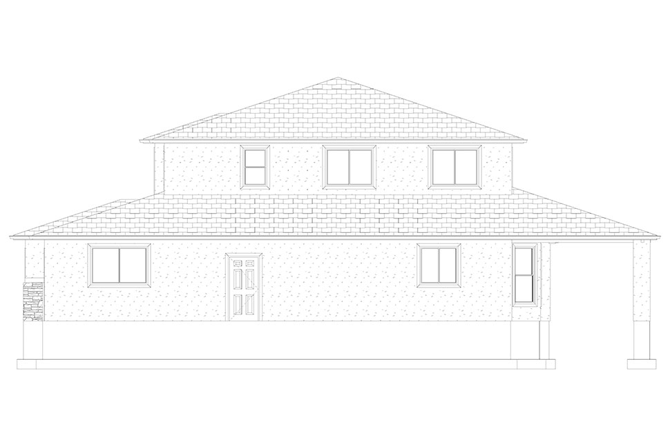 Plan with 3859 Sq. Ft., 5 Bedrooms, 4 Bathrooms, 3 Car Garage Picture 23