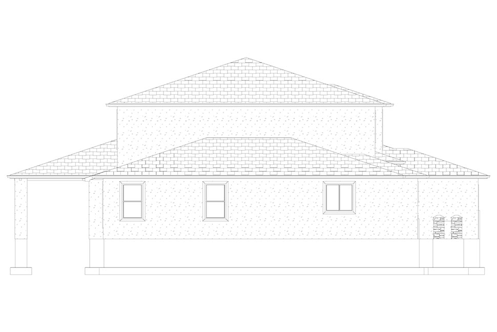 Plan with 3859 Sq. Ft., 5 Bedrooms, 4 Bathrooms, 3 Car Garage Picture 25