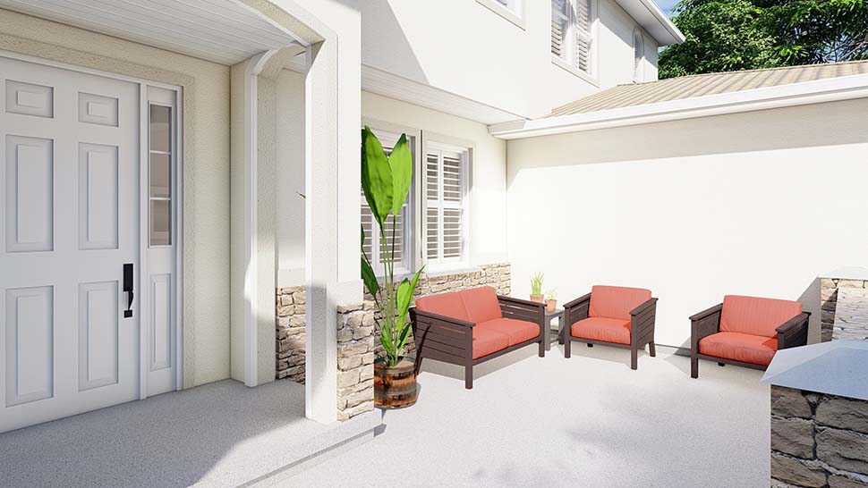 Plan with 3859 Sq. Ft., 5 Bedrooms, 4 Bathrooms, 3 Car Garage Picture 4