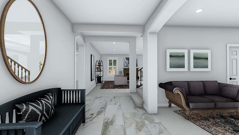 Plan with 3859 Sq. Ft., 5 Bedrooms, 4 Bathrooms, 3 Car Garage Picture 5