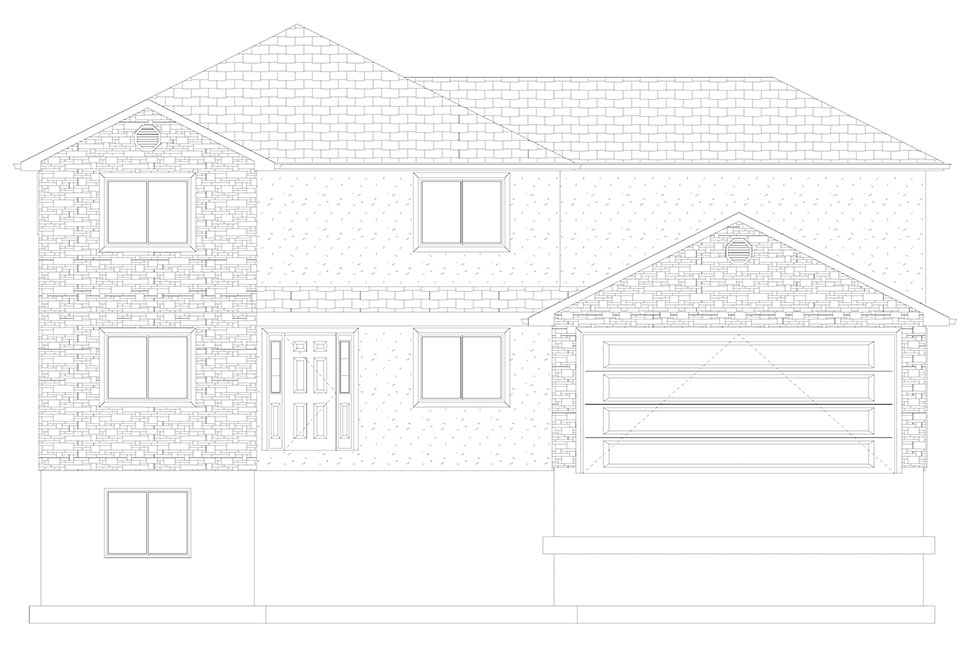 Plan with 4184 Sq. Ft., 6 Bedrooms, 4 Bathrooms, 2 Car Garage Picture 29