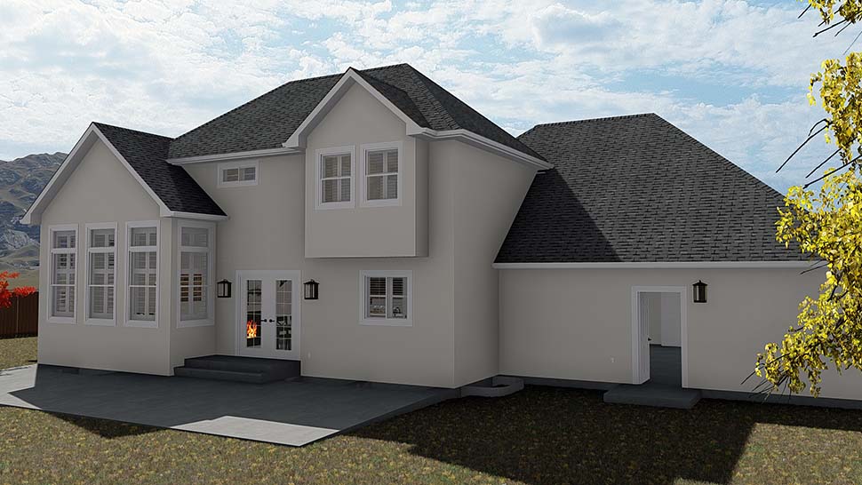 Plan with 3863 Sq. Ft., 5 Bedrooms, 4 Bathrooms, 4 Car Garage Picture 7
