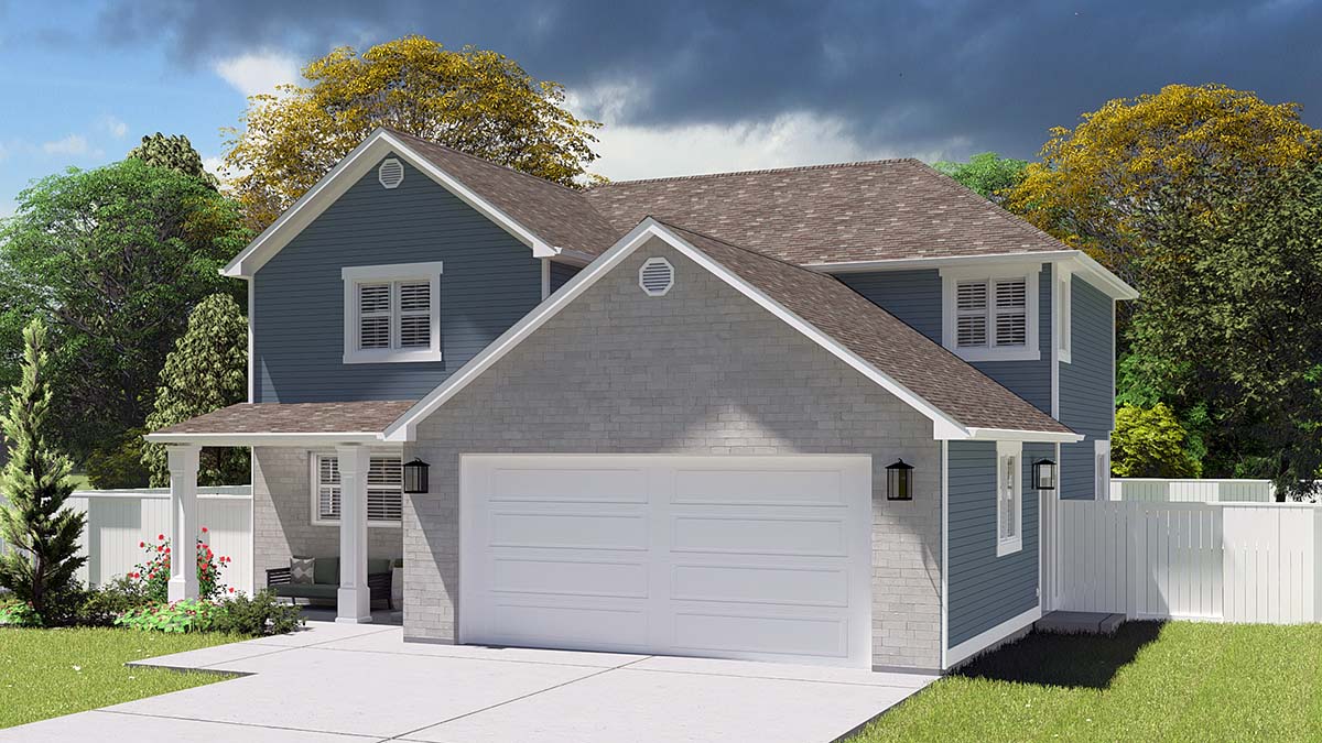 Plan with 2900 Sq. Ft., 4 Bedrooms, 4 Bathrooms, 2 Car Garage Picture 2