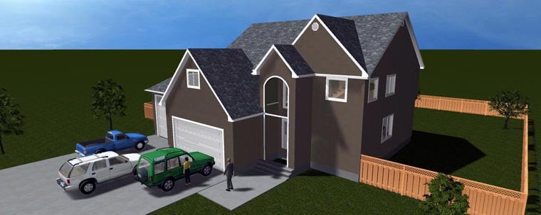 Plan with 4223 Sq. Ft., 6 Bedrooms, 5 Bathrooms, 4 Car Garage Picture 11