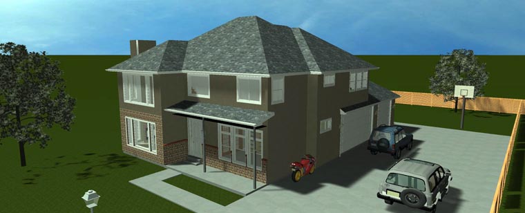 Plan with 3931 Sq. Ft., 4 Bedrooms, 4 Bathrooms, 3 Car Garage Picture 24
