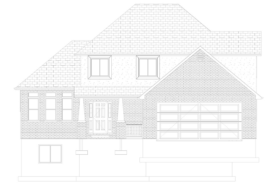 Plan with 3136 Sq. Ft., 5 Bedrooms, 4 Bathrooms, 2 Car Garage Picture 24