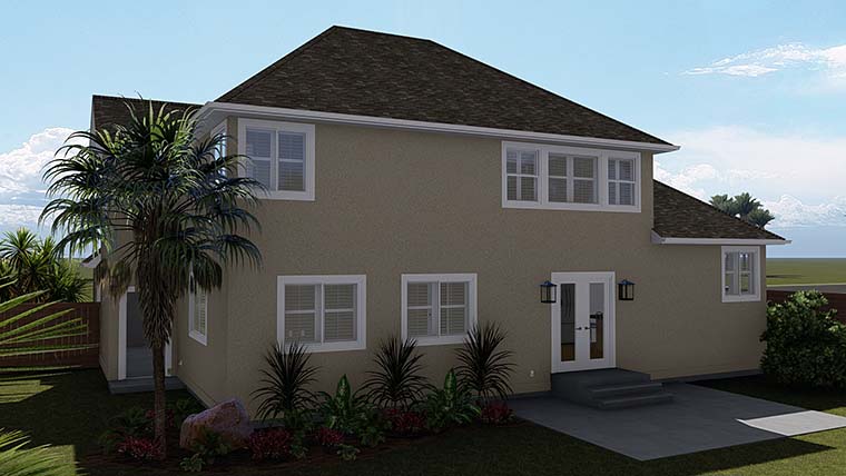 Plan with 3136 Sq. Ft., 5 Bedrooms, 4 Bathrooms, 2 Car Garage Picture 3