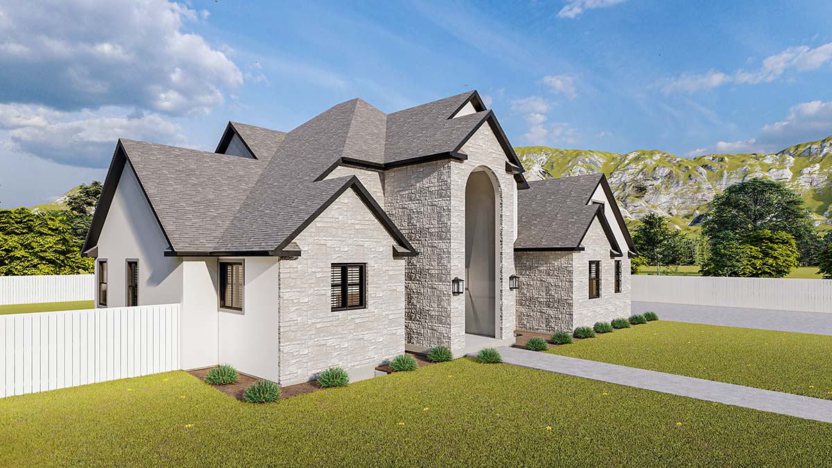 Plan with 4148 Sq. Ft., 5 Bedrooms, 4 Bathrooms, 3 Car Garage Picture 3