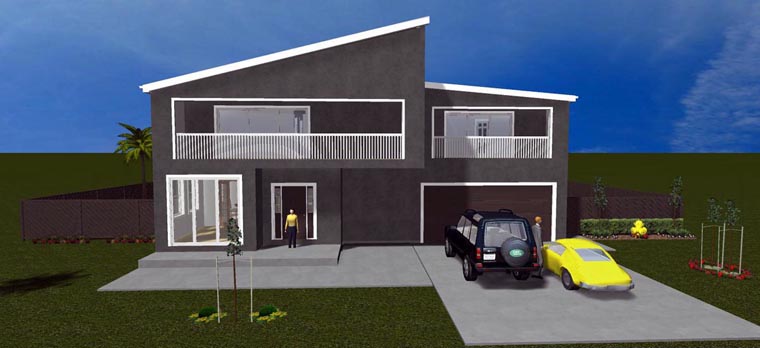 Plan with 3720 Sq. Ft., 4 Bedrooms, 4 Bathrooms, 2 Car Garage Elevation