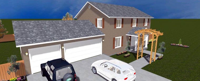 Plan with 3553 Sq. Ft., 5 Bedrooms, 4 Bathrooms, 3 Car Garage Picture 11