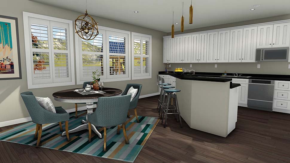 Plan with 3525 Sq. Ft., 5 Bedrooms, 3 Bathrooms, 3 Car Garage Picture 9