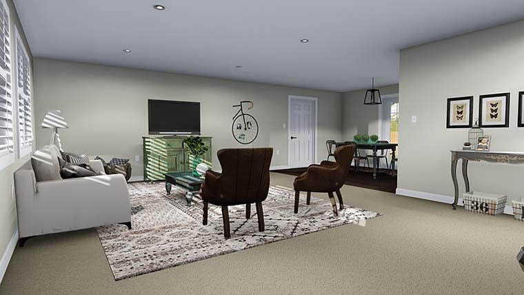 Plan with 1190 Sq. Ft., 2 Bedrooms, 1 Bathrooms, 1 Car Garage Picture 6
