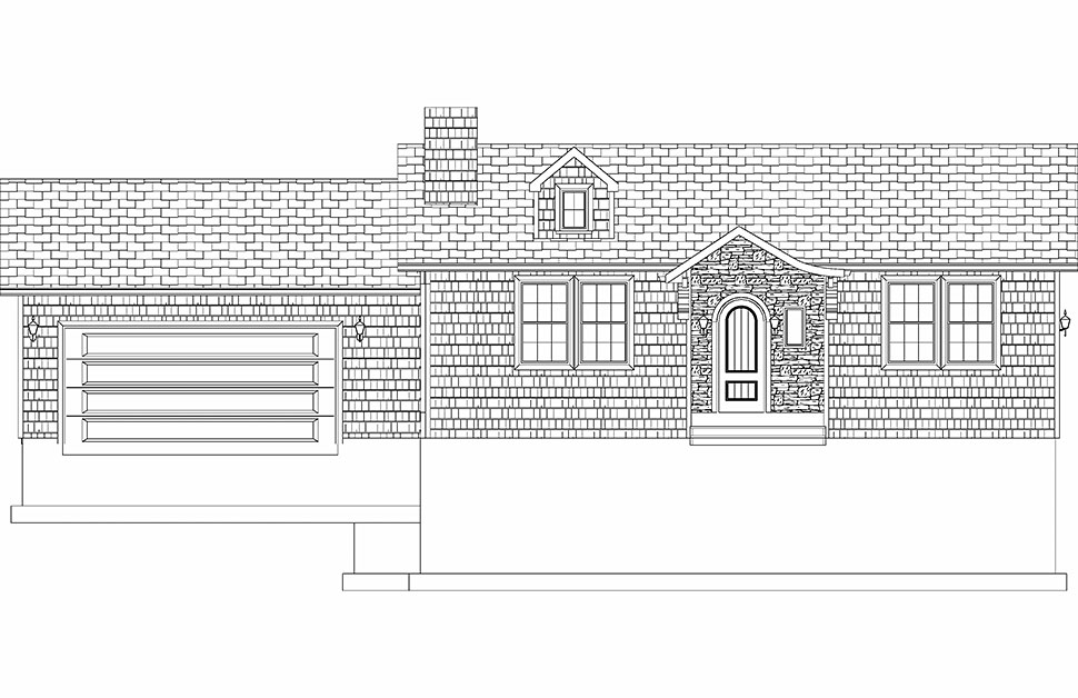 Plan with 1874 Sq. Ft., 3 Bedrooms, 2 Bathrooms, 2 Car Garage Picture 23