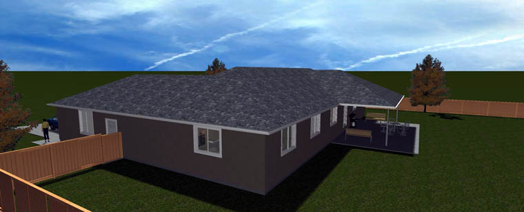 Plan with 2458 Sq. Ft., 3 Bedrooms, 2 Bathrooms, 2 Car Garage Picture 12