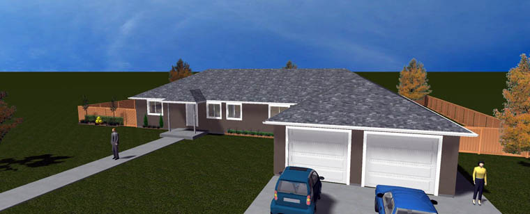 Plan with 2458 Sq. Ft., 3 Bedrooms, 2 Bathrooms, 2 Car Garage Picture 14