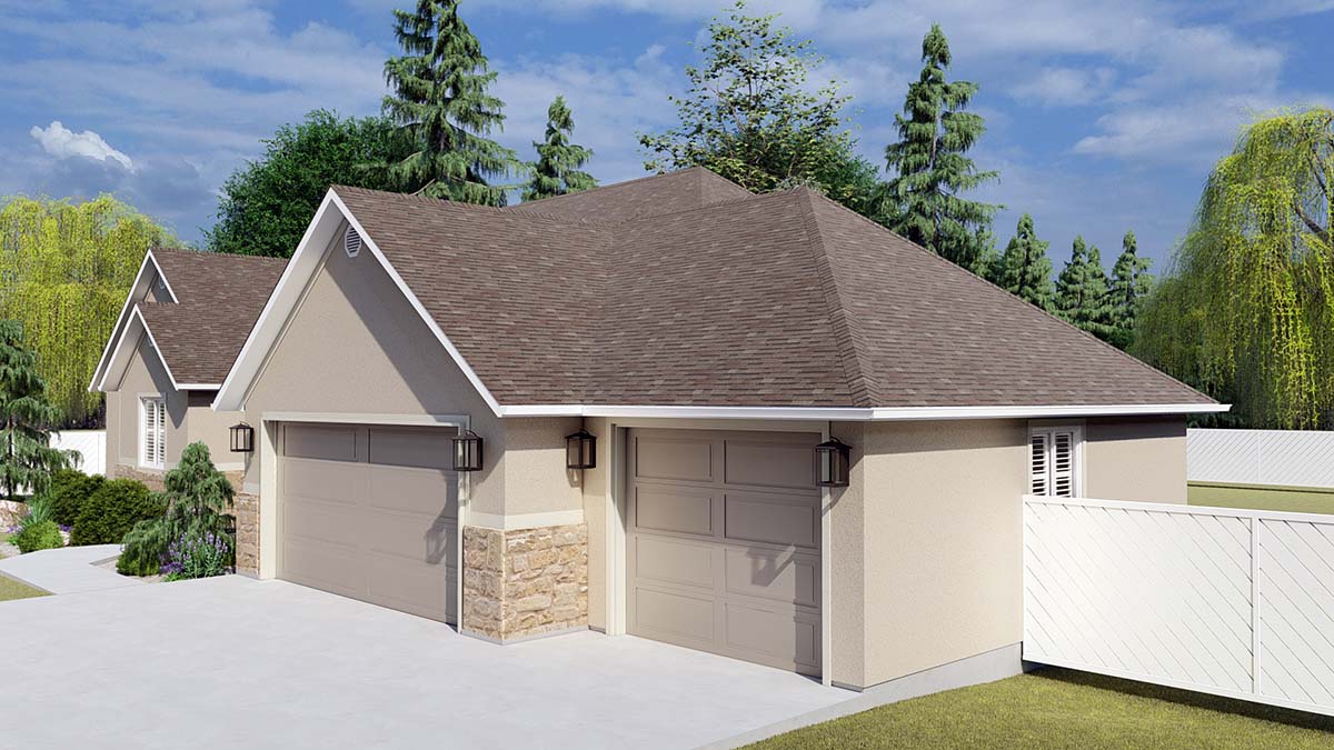 Plan with 4353 Sq. Ft., 5 Bedrooms, 4 Bathrooms, 3 Car Garage Picture 2